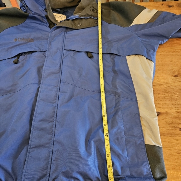 Columbia Sportswear Core Interchange Vented Ski Jacket Removable Hood Blue XL - Picture 14 of 15